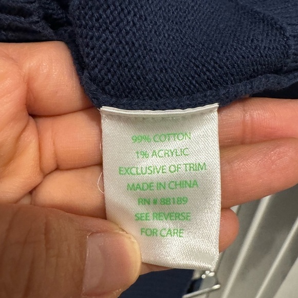 Lilly Pulitzer Sweater “TIPSY” small S blue and pink party y2k boho bohemians H - Picture 6 of 7